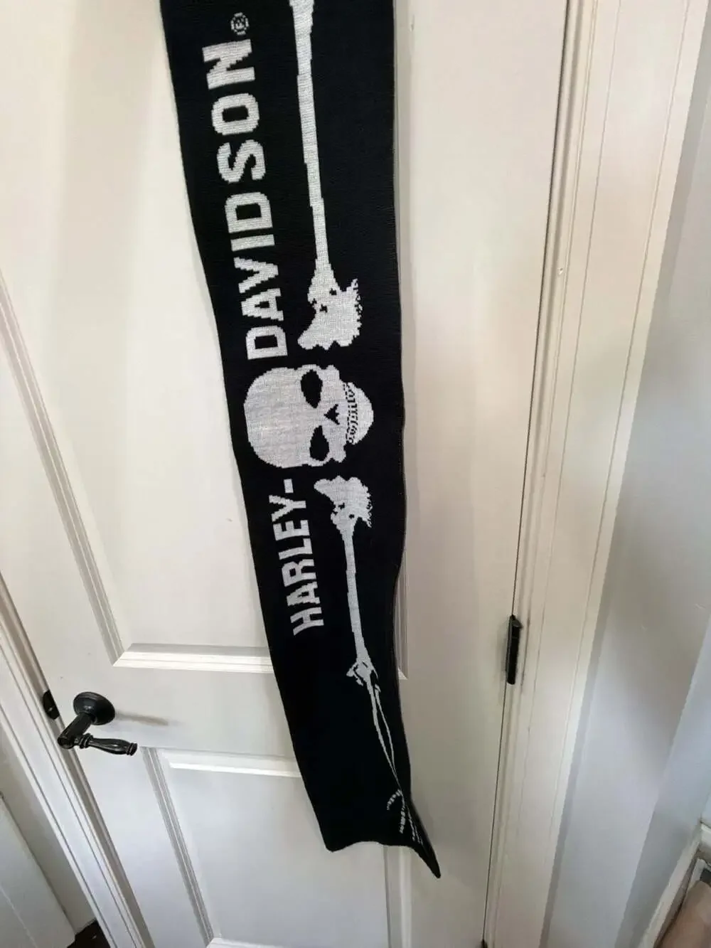 Harley-Davidson Skull and Flame Knit Scarf